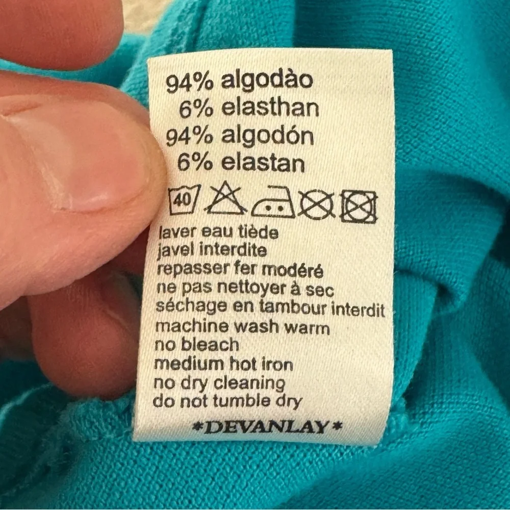 LACOSTE Pique Polo Shirt Stretch Cotton Turquoise Teal Blue Style# F811 Size 36 - Picture 13 of 16